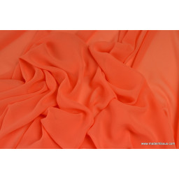Mousseline fluide polyester corail x50cm