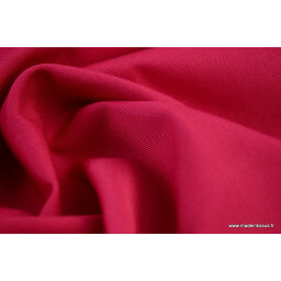 Tissu gabardine sergé coloris Rose Fuschia