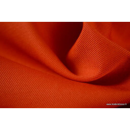 Tissu sergé coton mi-lourd Orange 260gr/m²