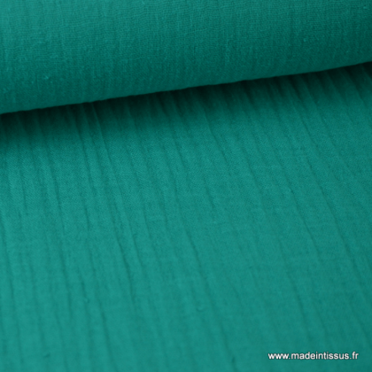 Double gaze 100% coton turquoise