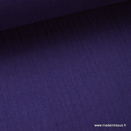 Double gaze coton violet x50cm
