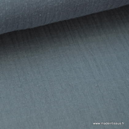 Double gaze coton Anthracite x50cm