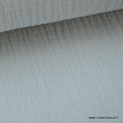 Double gaze coton Gris x50cm