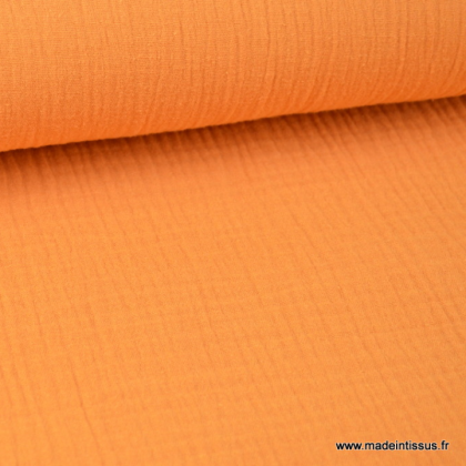 Double gaze coton safran