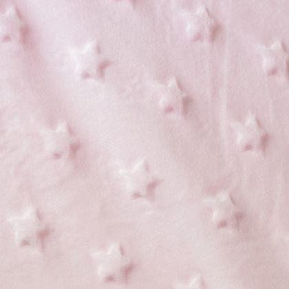 Tissu minky rose  étoiles x50cm