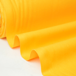 Tissu cretonne coton uni oeko tex jaune d'or 