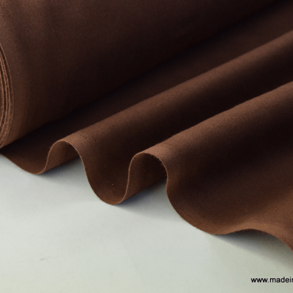 Tissu cretonne coton Oeko tex  chocolat au mètre