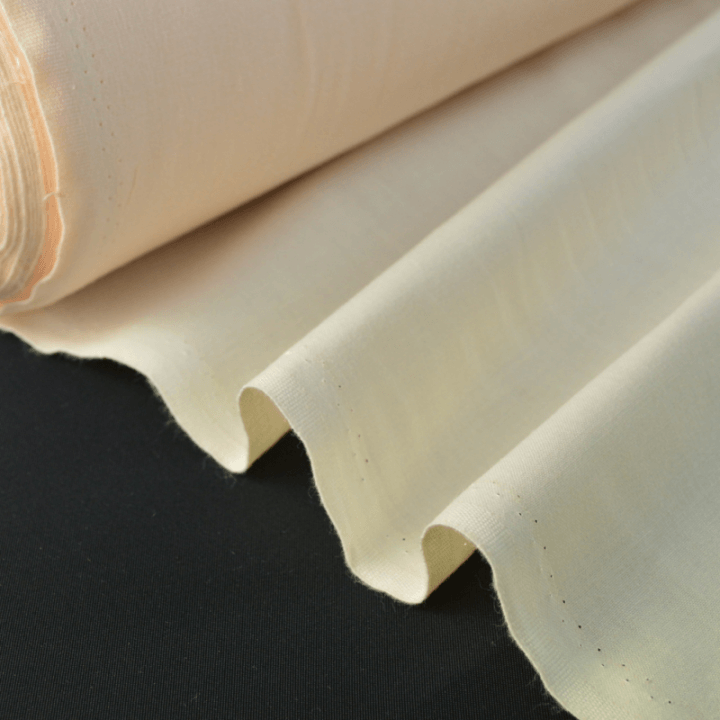 Tissu cretonne coton Oeko tex  ivoire au mètre