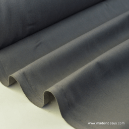 Tissu cretonne coton Oeko tex gris au mètre