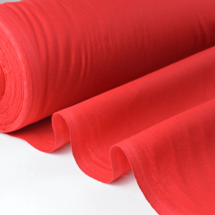 Tissu cretonne coton rouge par 50cm