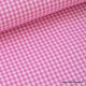 Tissu vichy petits carreaux 100%coton fuchsia