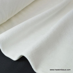 Tissu velours raser pyjamas nicky blanc