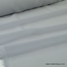 tissu Mousseline fluide polyester gris x50cm