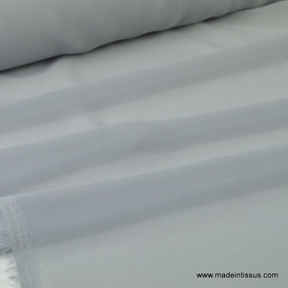 tissu Mousseline fluide polyester gris x50cm