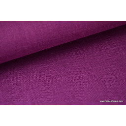 Tissu Lin lavé violet pour confection x50cm