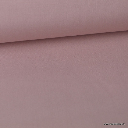 Tissu twill Viscose uni Vieux Rose