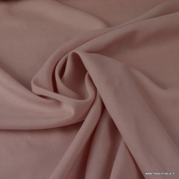 Tissu twill Viscose uni Vieux Rose