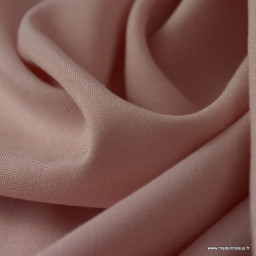 Tissu twill Viscose uni Vieux Rose
