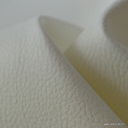 Tissu Simili cuir ameublement rigide Blanc