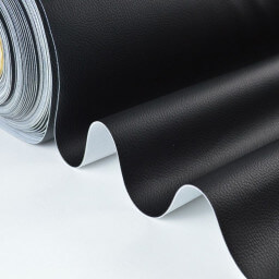 Faux cuirs ameublement rigide noir x50cm