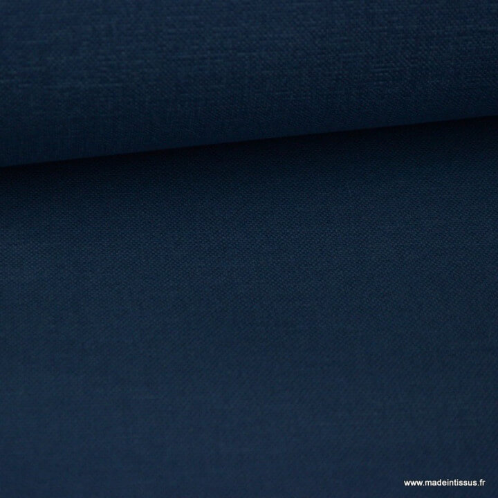 Tissu toile de coton demi natté gratté vintage jean