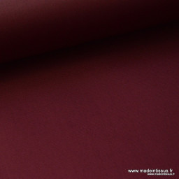 Tissu gabardine sergé polyester coton coloris bordeaux