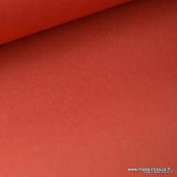 Tissu gabardine sergé polyester coton coloris tomette
