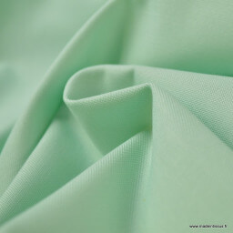 Tissu gabardine sergé polyester coton coloris émeraude