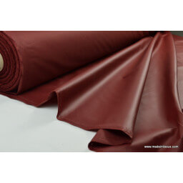 Tissu leger imperméable étanche polyester enduit acrylique bordeaux