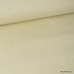Tissu gabardine sergé polyester coton coloris écru