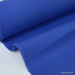 Tissu gabardine sergé polyester coton coloris bleu royal
