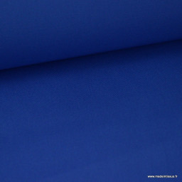 Tissu gabardine sergé polyester coton coloris bleu royal