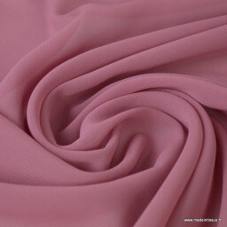 Tissu Mousseline fluide polyester Framboise