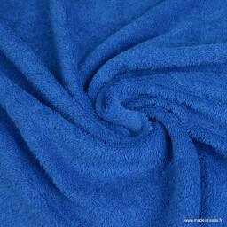 Tissu Eponge 100% coton Bleu Royal