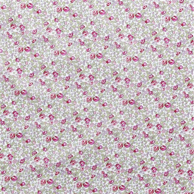 Lot De Coupons Tissu Liberty : Petites Fleurs Et Pois Roses – Idéal Pour Créations Enfants