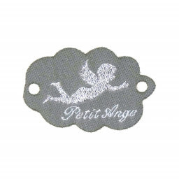 Etiquette tissée à coudre forle nuage message "Petit Ange" 20x45mm