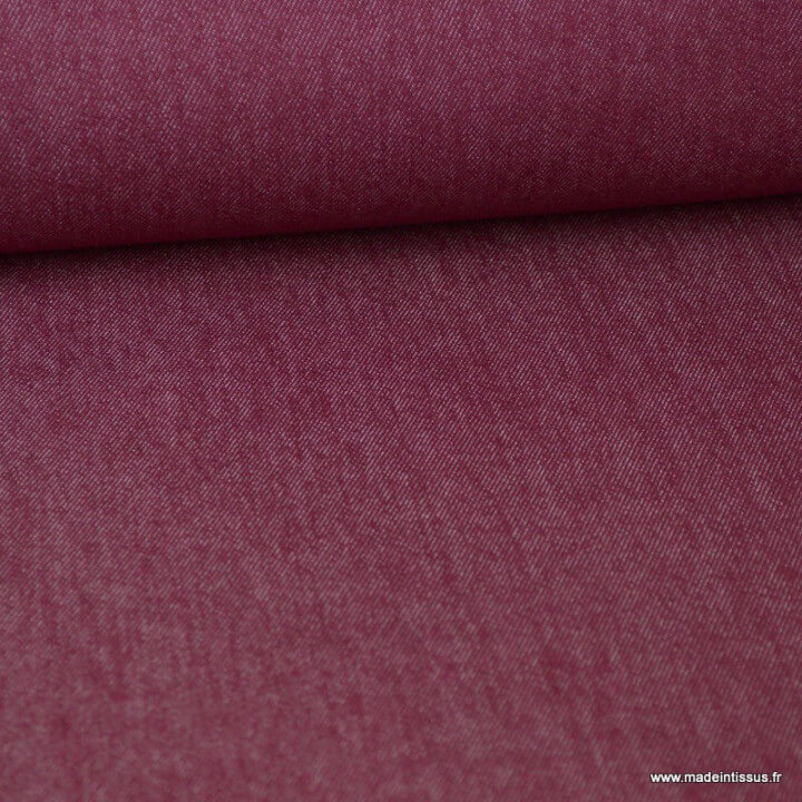 Tissu jean stretch coloris bordeaux x1m