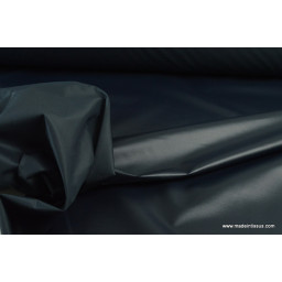 Tissu leger imperméable étanche polyester enduit acrylique marine