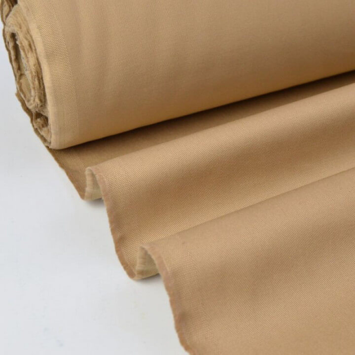 Tissu sergé coton mi-lourd beige  260gr/m²