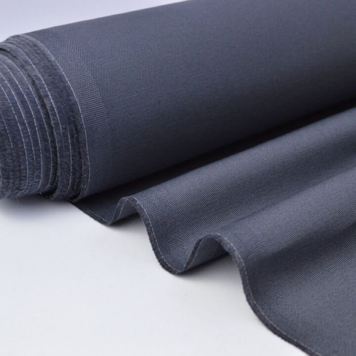 Tissu sergé coton mi-lourd anthracite 260gr/m².