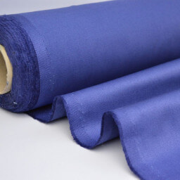Tissu sergé coton mi-lourd bleu denim