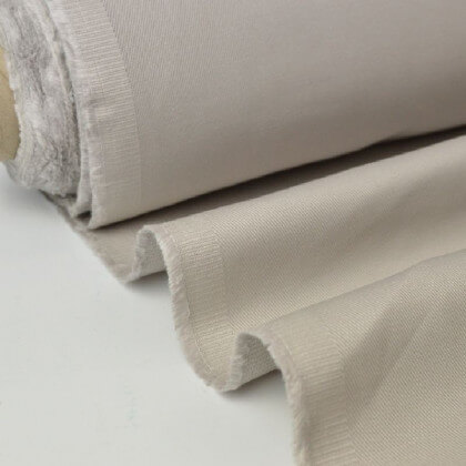 Tissu Sergé lourd coton beige 300gr/m² pour vêtement de travail