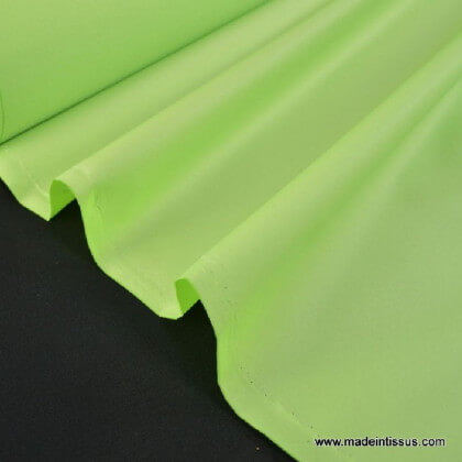 Tissu imperméable étanche polyester enduit acrylique anis