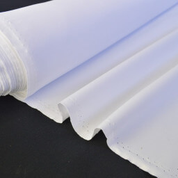 tissu Sergine polyester pour robe de mariée coloris blanc