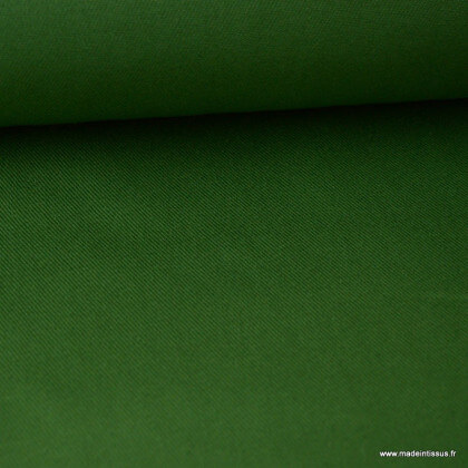 Tissu sergé coton extra lourd VERT 350gr/m² x1m.