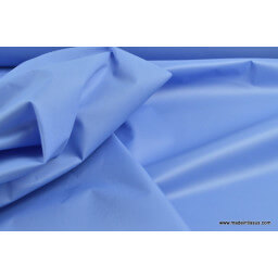 Tissu leger imperméable étanche polyester enduit acrylique myosotis