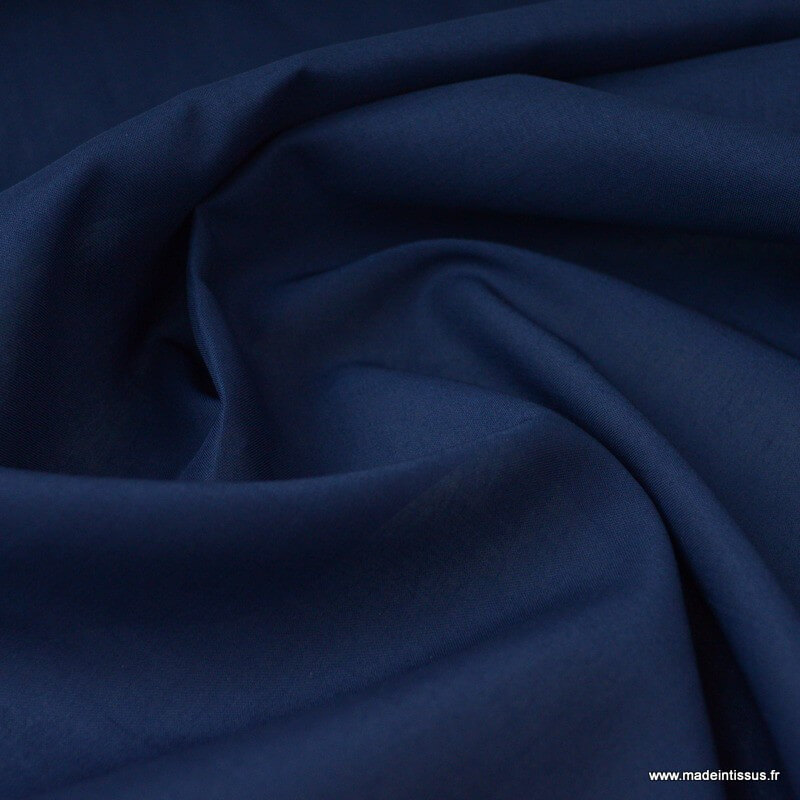 Tissu Voile de coton bleu marine - au mètre