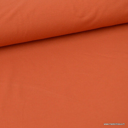 Tissu JERSEY coton élasthanne Terracotta x1m