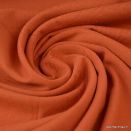 Tissu JERSEY coton élasthanne Terracotta x1m