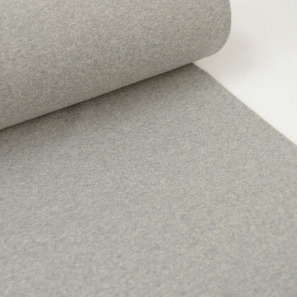 Tissu jersey Bord-cote anthracite gris chiné